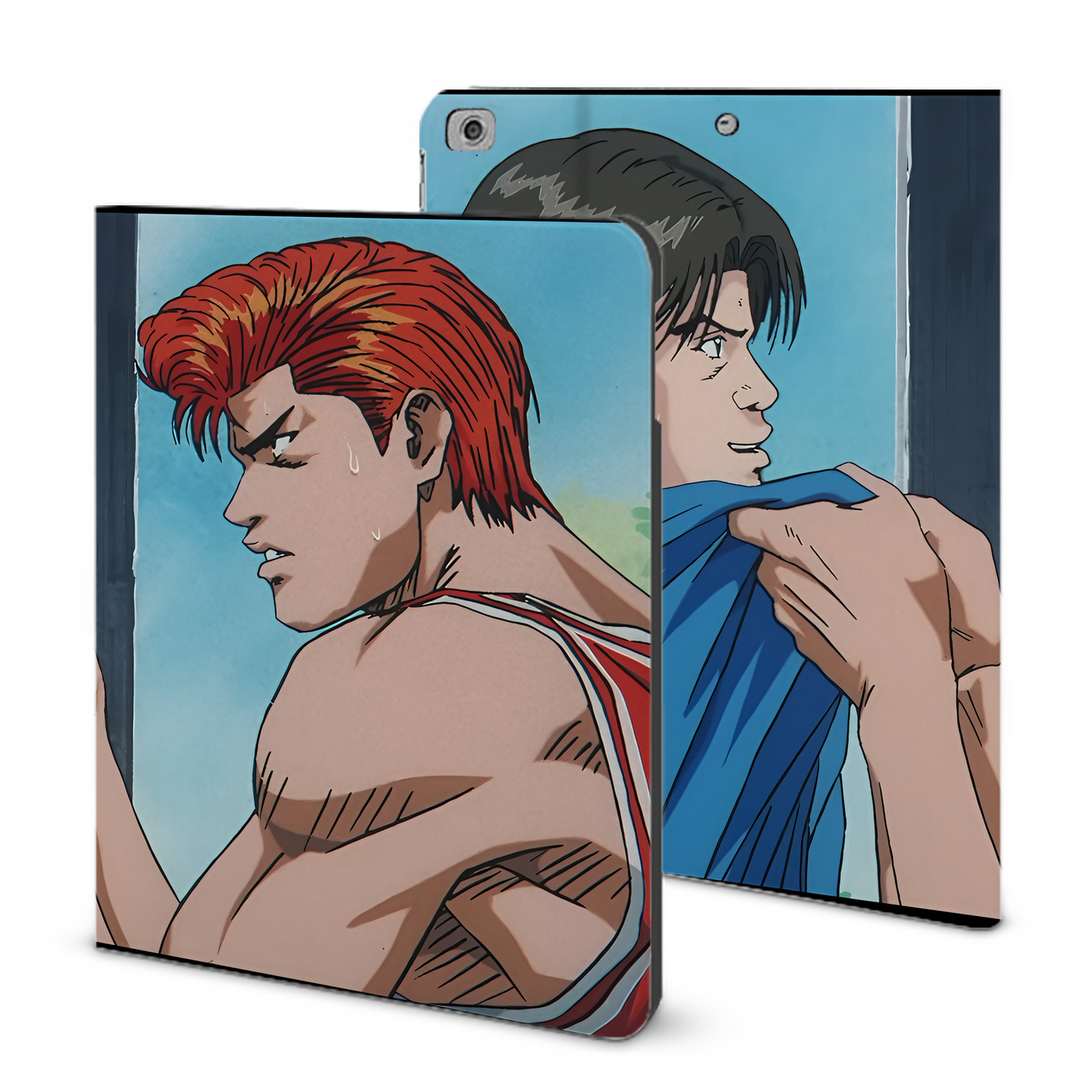 （画像用） SLAM DUNK／スラムダンク IPad ケース ブック型 PUレザー TPU 耐衝撃 軽量 薄型 ペン収納なし 全面保護 IPad 各モデル対応